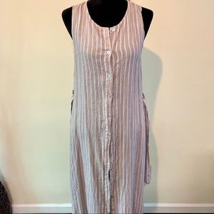 NWT Lungo L’arno Linen Button Down Maxi Dress